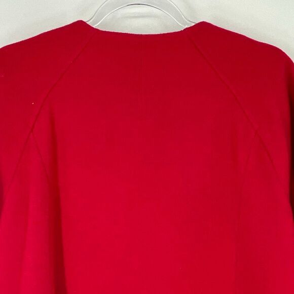 OLD NAVY Women’s Wool-Blend Coat Med Red Lined Patch Pockets Minimalist Style - Picture 12 of 15